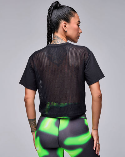 STRONG iD Boxy Top With Mesh Back - Black
