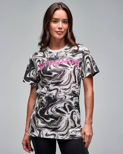 STRONG iD Unisex Tee - Burgundy/Black