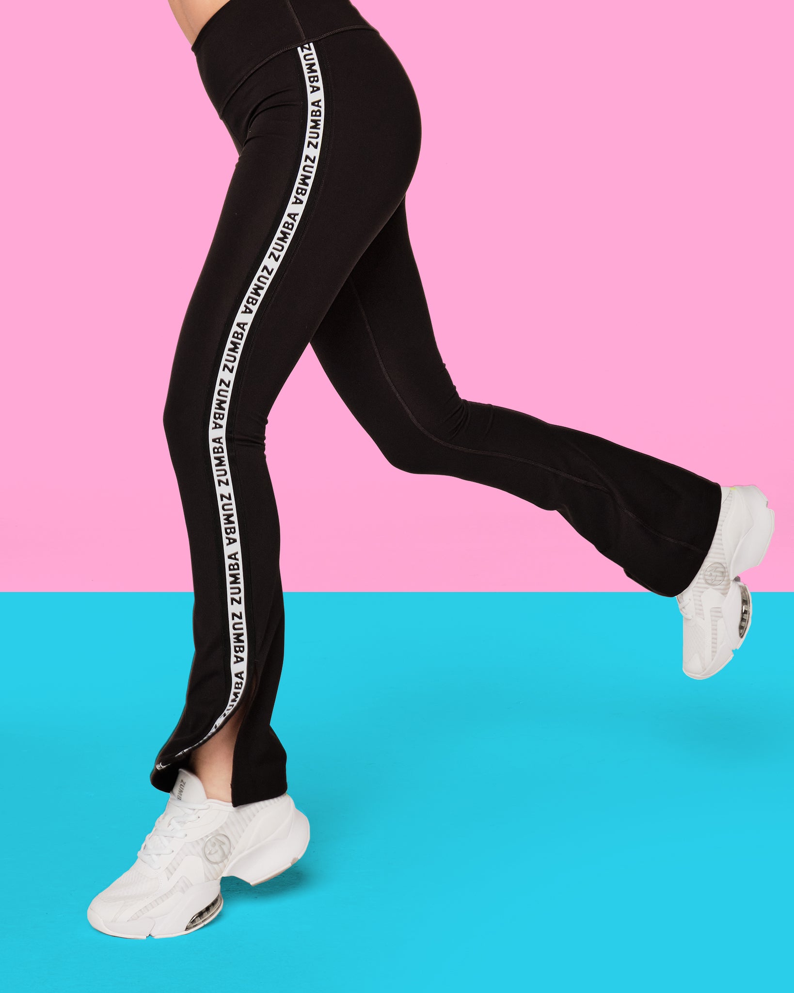 Zumba Upbeat Split Leg Flare Leggings Zumba Upbeat Split Leg Flare Leggings