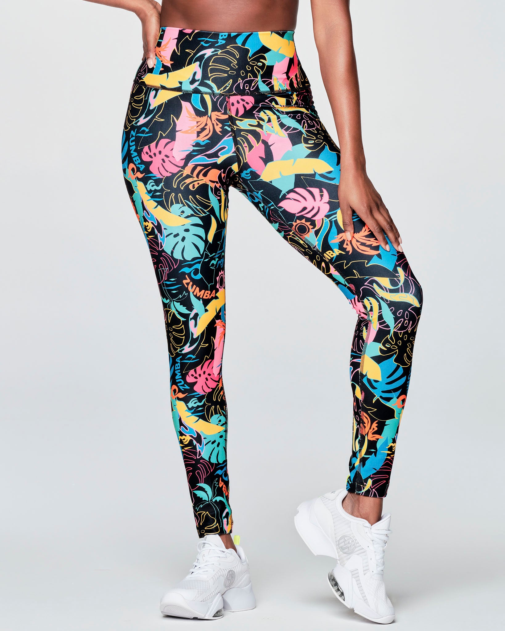 Zumba Palm Party High Waisted Ankle Legging Zumba Wear STRONG iD