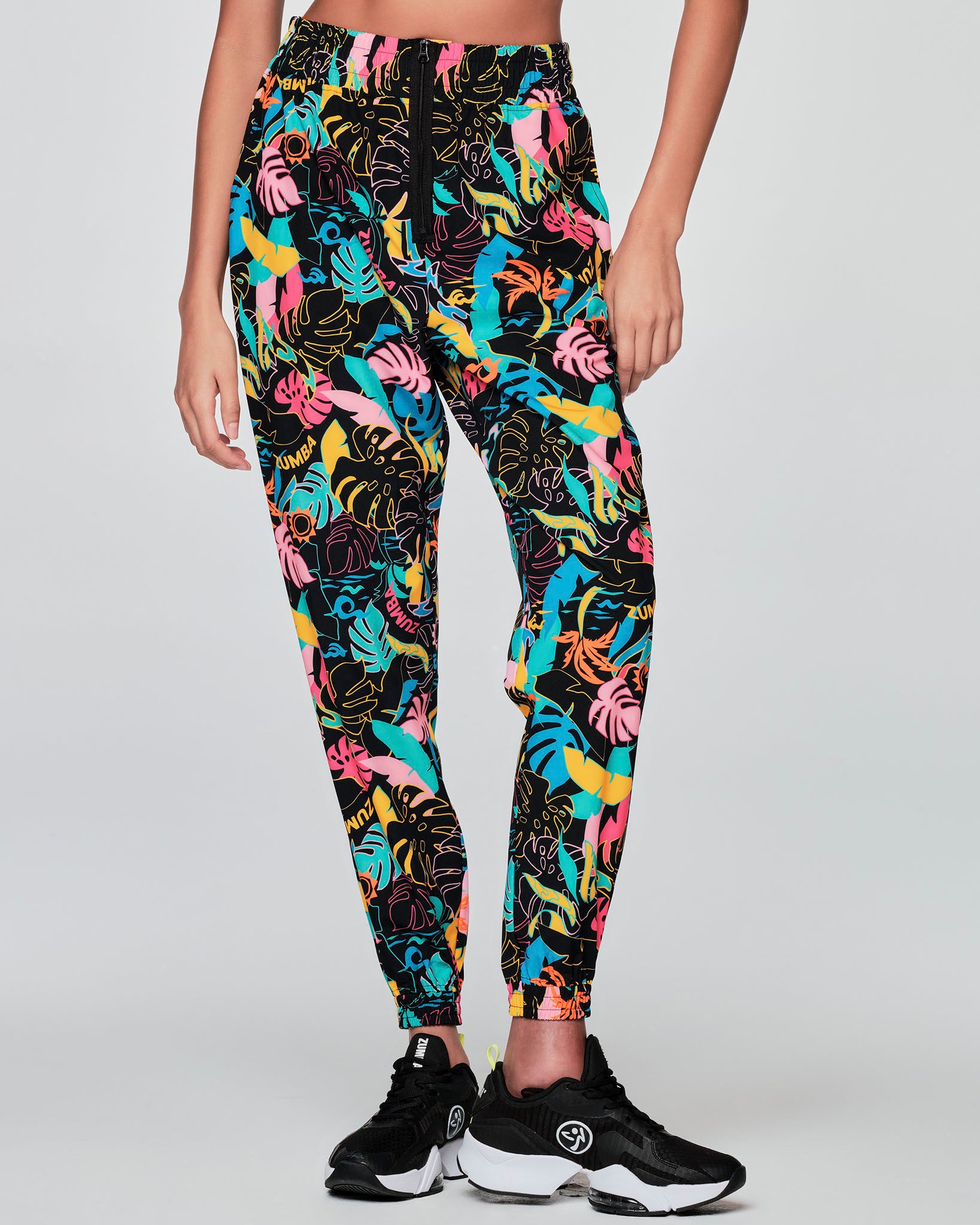 Zumba Palm Party High Waisted Track Pants Zumba Wear STRONG iD