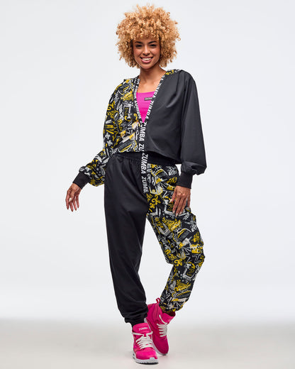 Sizzlin' High Waisted Zip Front Track Pants