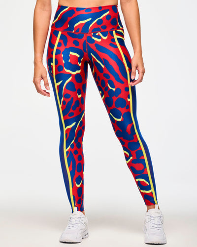 Victory High Waisted Ankle Leggings With Side Inserts