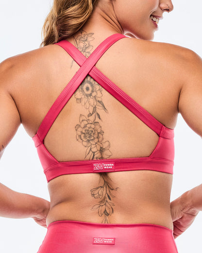 Apres Zumba Shiny Open Back Bra