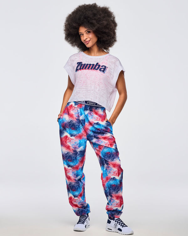 Apres Zumba Double Waisted Slouch Woven Pants