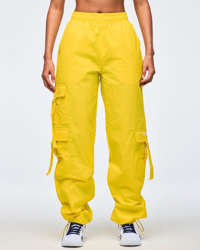 Apres Zumba High Rise Cargo Pants With Tassels