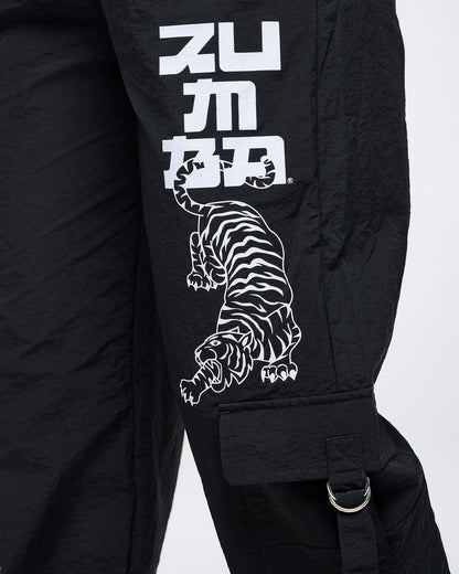 Eastern Flavor High Rise Cargo Pants With Tassels