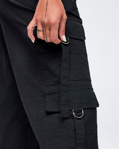 Eastern Flavor High Rise Cargo Pants With Tassels