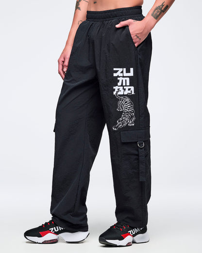 Eastern Flavor High Rise Cargo Pants With Tassels