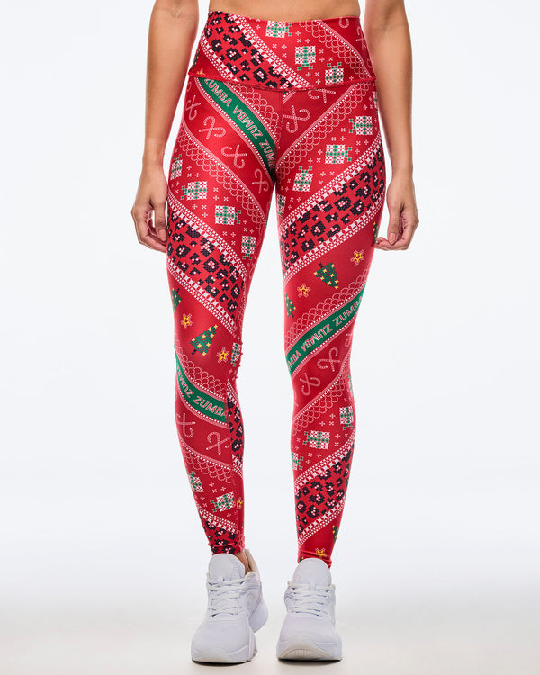 Zumba Holiday High Waisted Ankle Leggings