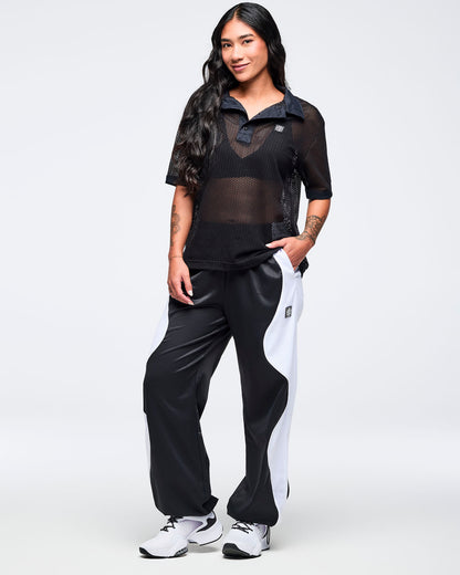 Zumba Basic Wavy Track Pants - Bold Black