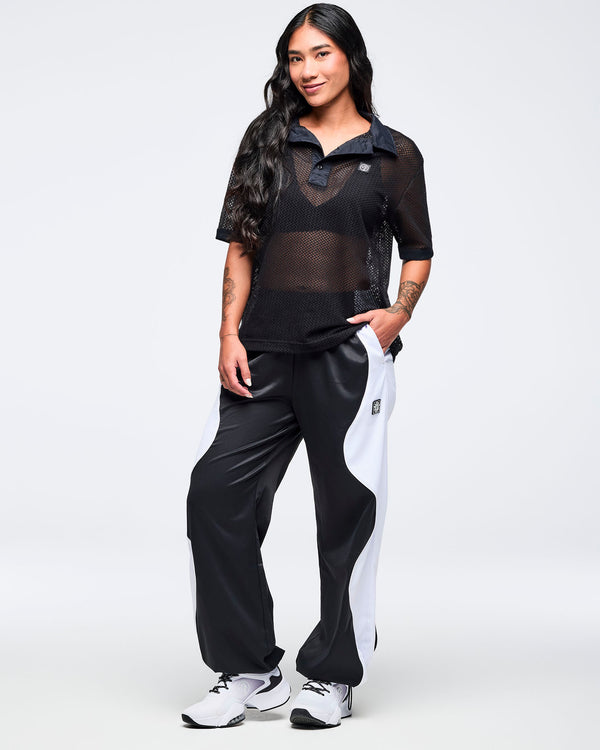Zumba Basic Wavy Track Pants - Bold Black
