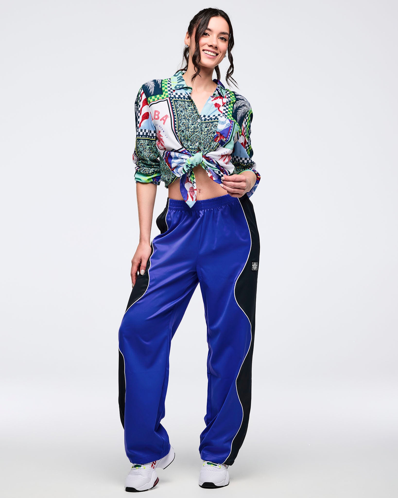 Latin Movement Wavy Track Pants - So Into Blue – Zumba Wear