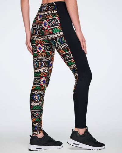 Wildbeat High Waisted Ankle Leggings - Tan/Orange