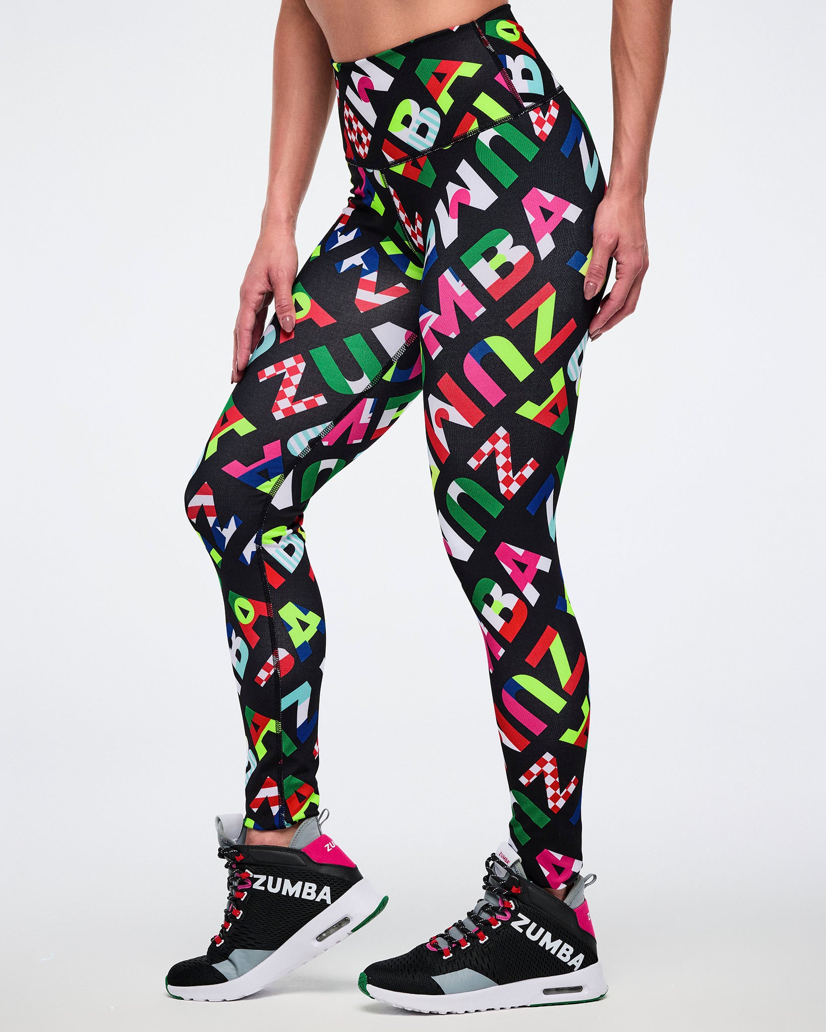 Worldwide Z-Lift High Waisted Ankle Leggings - Black/Red – Zumba