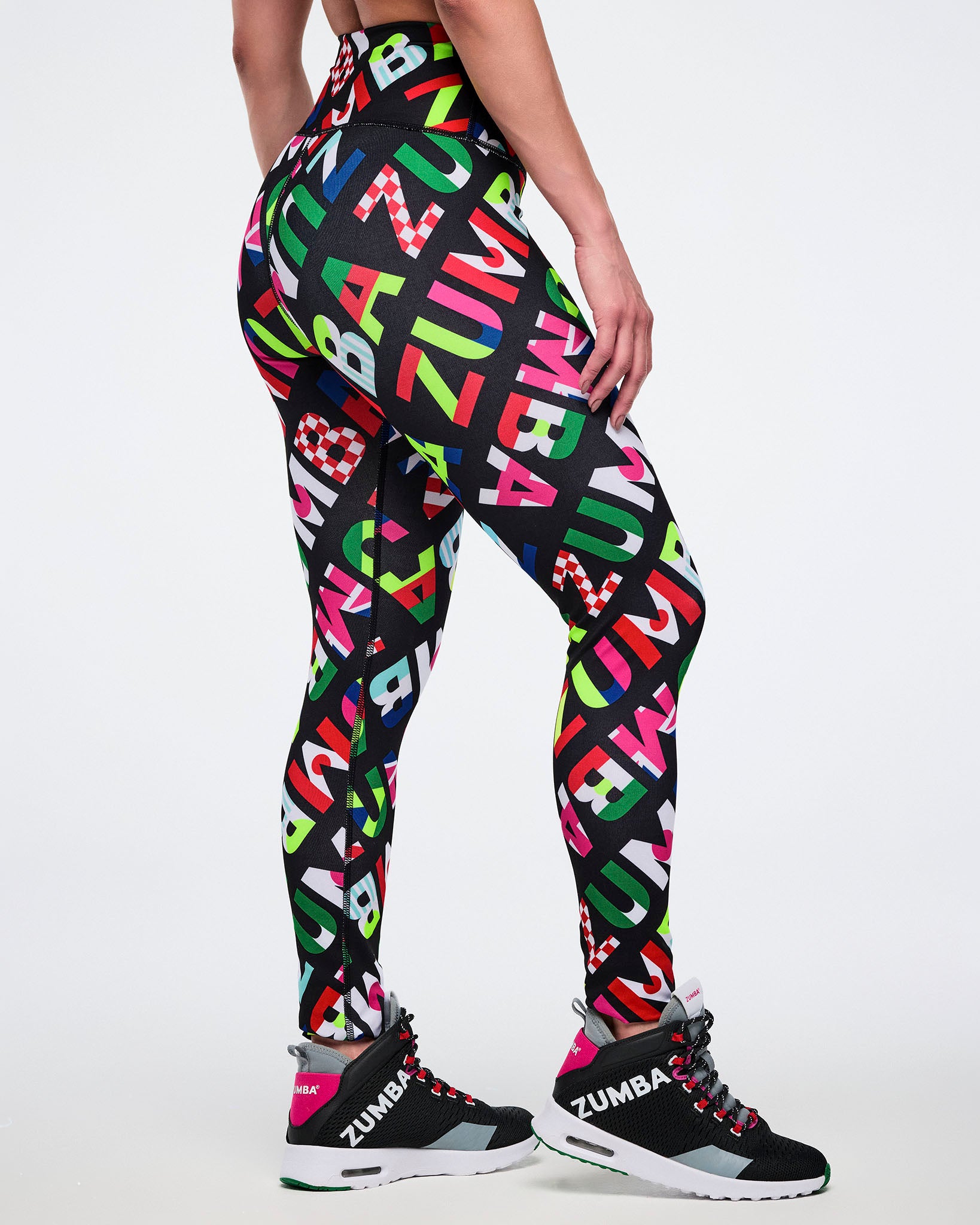 Worldwide Z-Lift High Waisted Ankle Leggings - Black/Red – Zumba