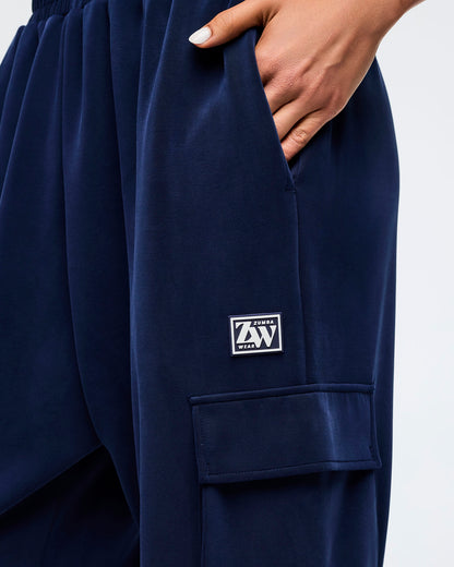 Apres Zumba Modal Slouch Cargo Pants - Indigo