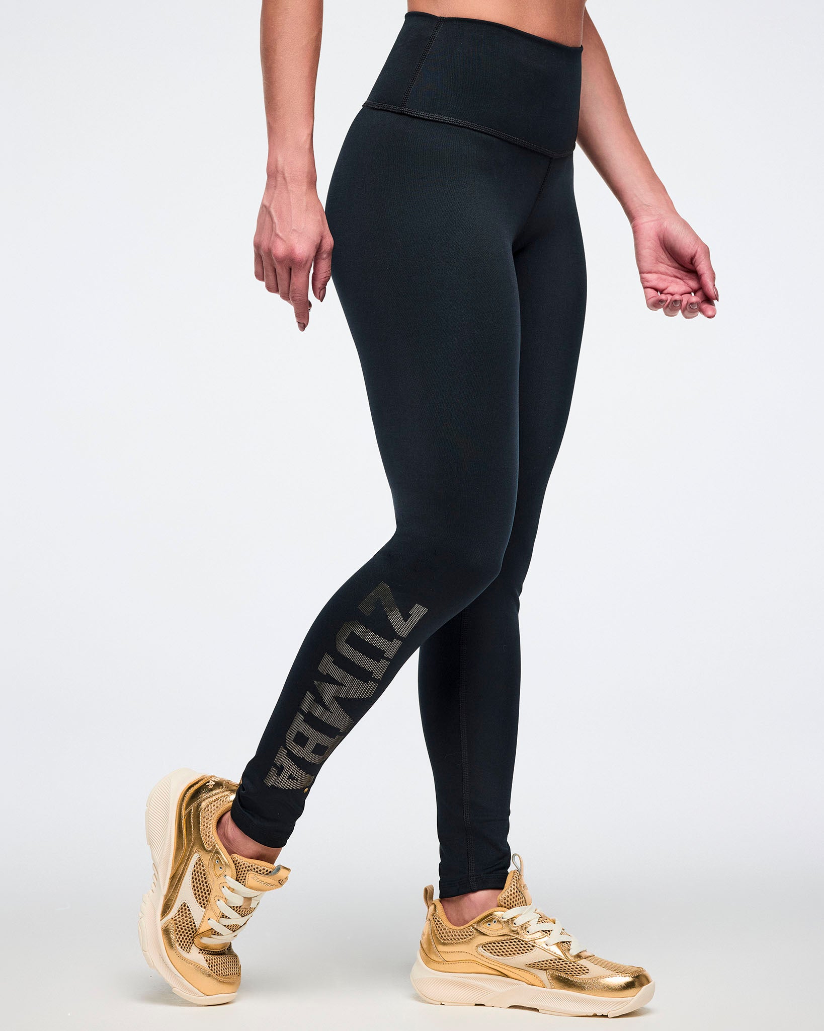 Worldwide High Waisted Ankle Leggings - Black – Zumba Wear | STRONG iD