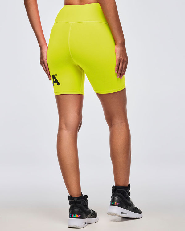 Neon High Waisted Biker Shorts