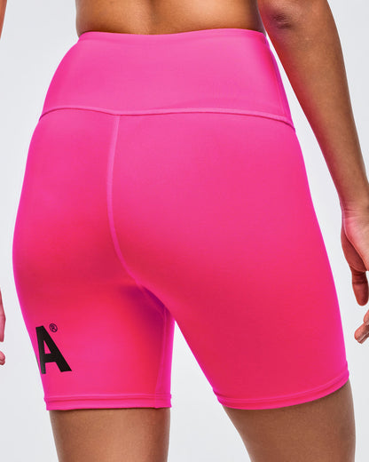 Neon High Waisted Biker Shorts