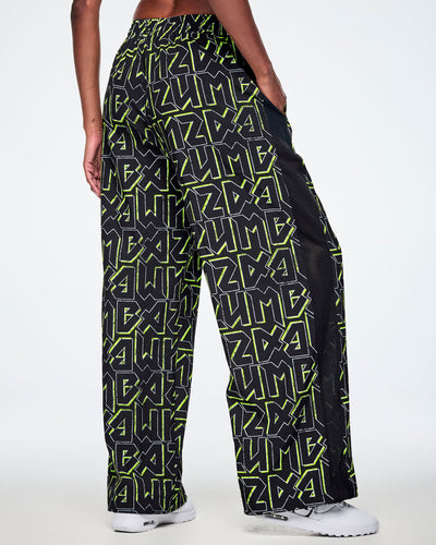 Rock 'n' Roll High Waisted Wide Leg Track Pants