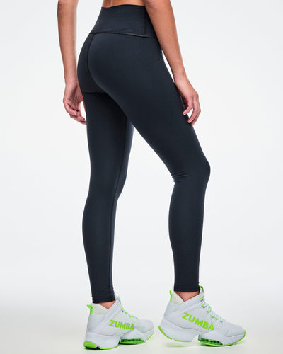 Dale-Z High Waisted Ankle Leggings - Bold Black