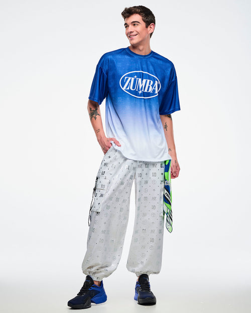 Dale-Z Parachute Cargo Pants - White/Silver