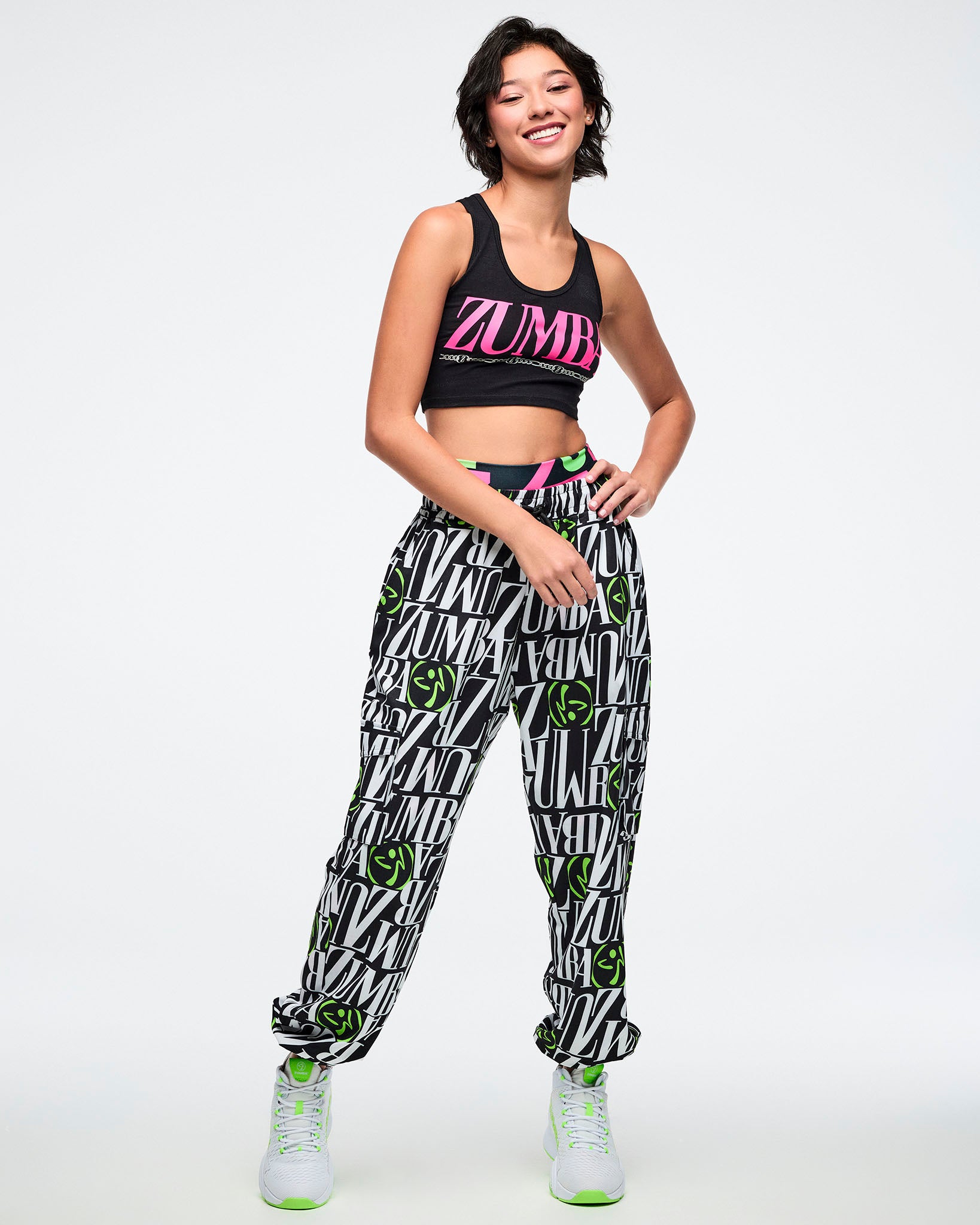 Dale-Z Parachute Cargo Pants - Black/White – Zumba Wear | STRONG iD