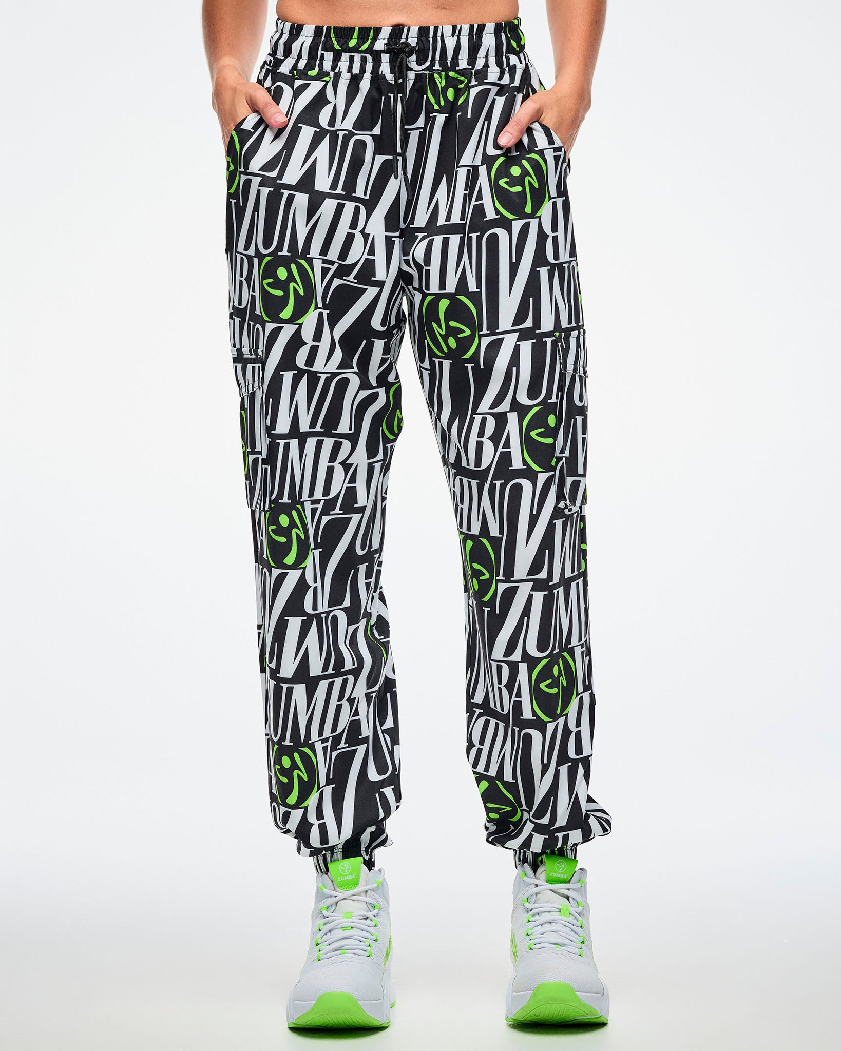Dale-Z Parachute Cargo Pants - Black/White – Zumba Wear | STRONG iD