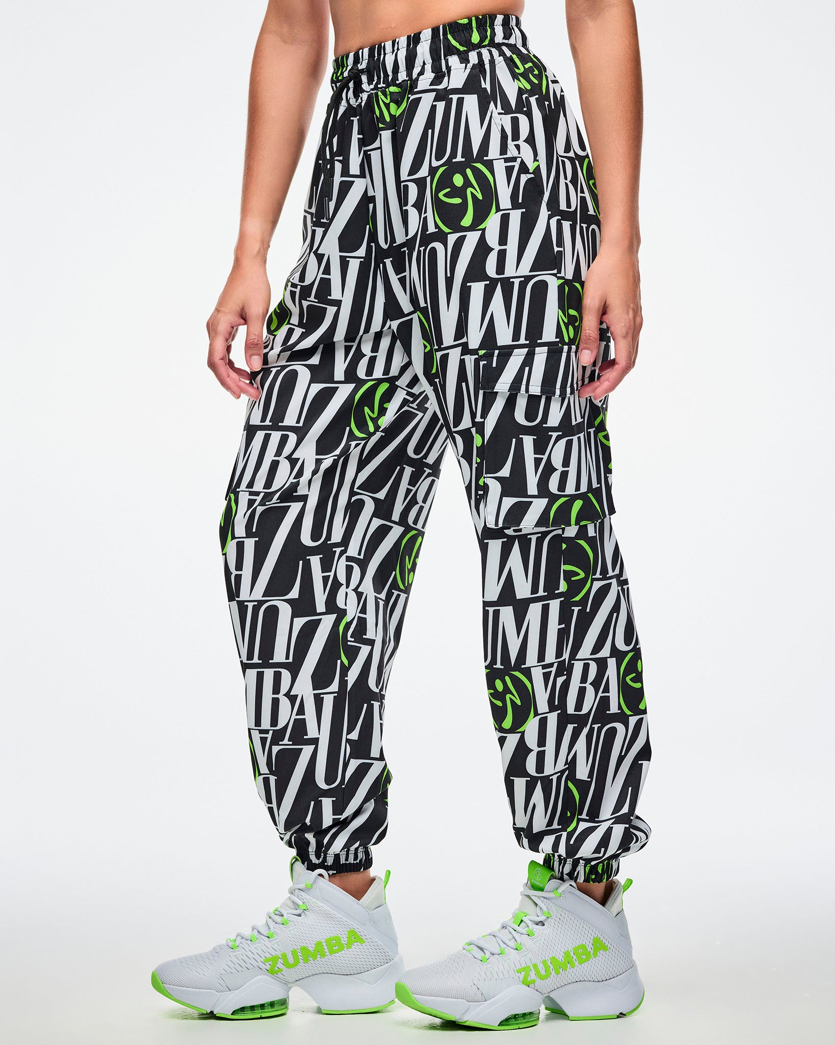 Dale-Z Parachute Cargo Pants - Black/White – Zumba Wear | STRONG iD