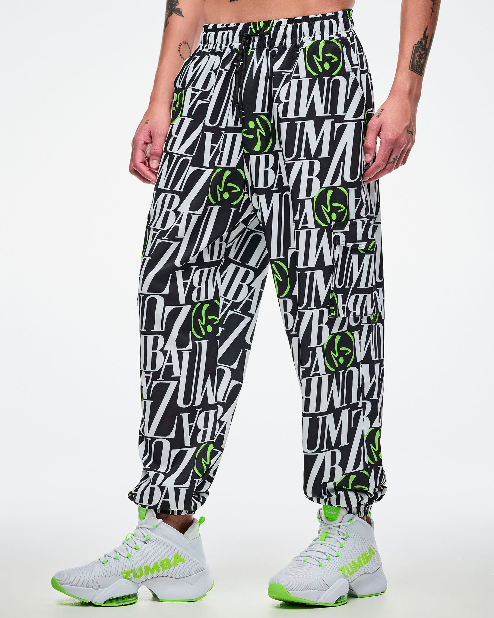 Dale-Z Parachute Cargo Pants - Black/White – Zumba Wear | STRONG iD