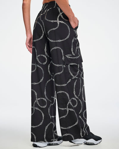 Dale-Z Woven Cargo Pants - Black/Silver