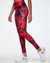 Rock 'n' Roll High Waisted Ankle Leggings - Red/Black