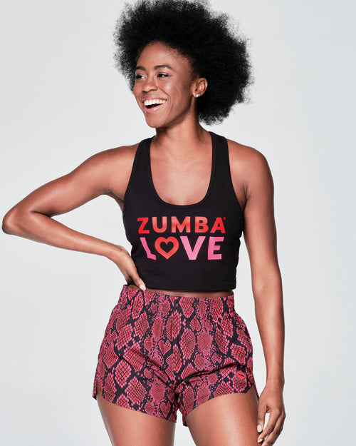 Zumba Move Loose Tank - Periwinkle / Cherry Red Z1T000287