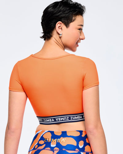 Victory Scoop Neck Crop Top