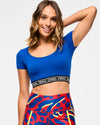 Victory Scoop Neck Crop Top