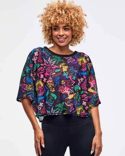 Sizzlin' Boxy Dolman Crop Top