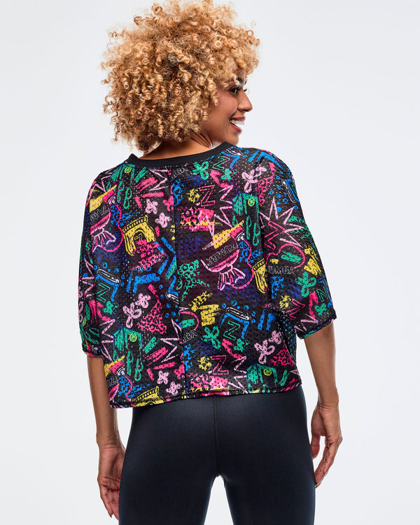 Sizzlin' Boxy Dolman Crop Top