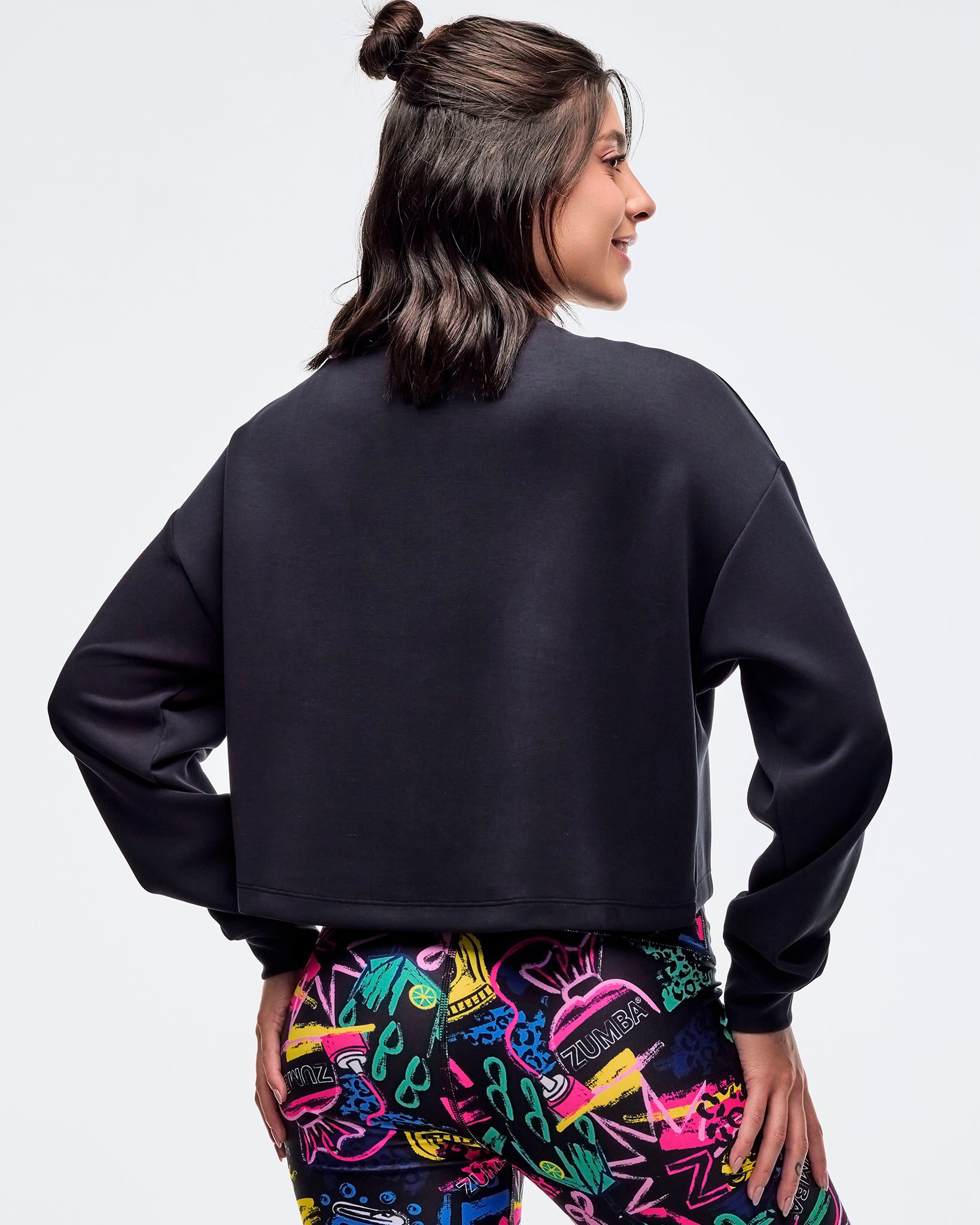 Sizzlin' Modal Long Sleeve Oversized Crop Top – Zumba Wear