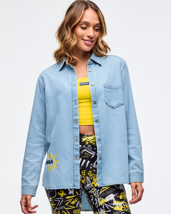 Sizzlin' Long Sleeve High Low Button Down