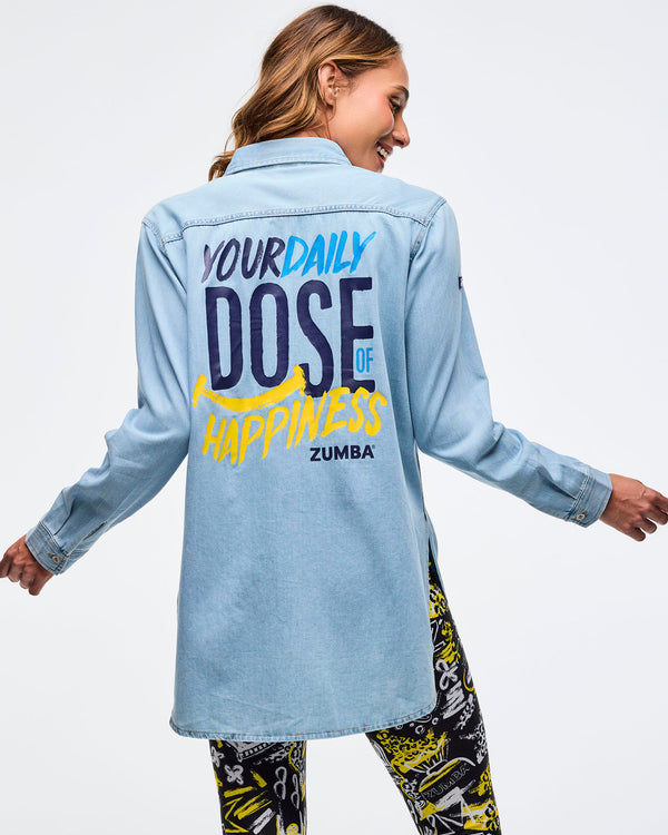 Sizzlin' Long Sleeve High Low Button Down