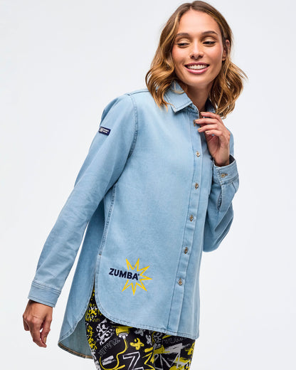 Sizzlin' Long Sleeve High Low Button Down