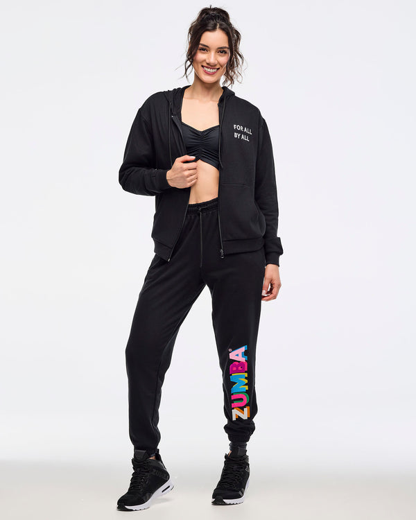 Zumba Multicolor Logo Zip-Up Hoodie