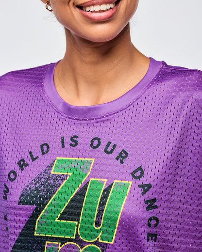 Apres Zumba High Low Crew Neck Top