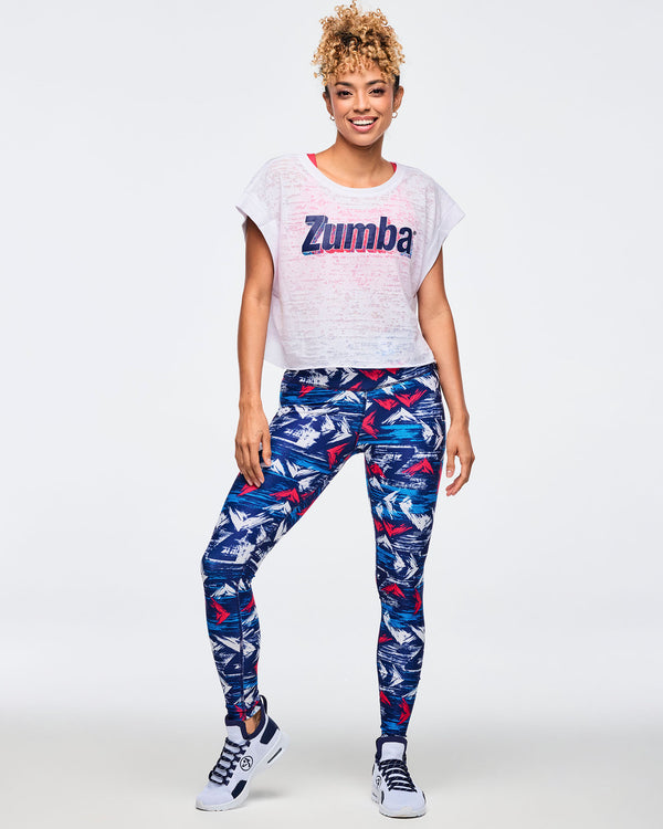 Apres Zumba Cap Sleeve Open Back Slouchy Top