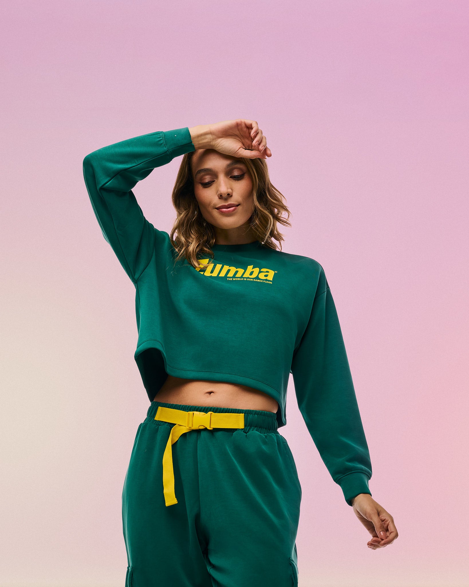 Apres Zumba Modal Long Sleeve Oversized Crop Top – Zumba Wear