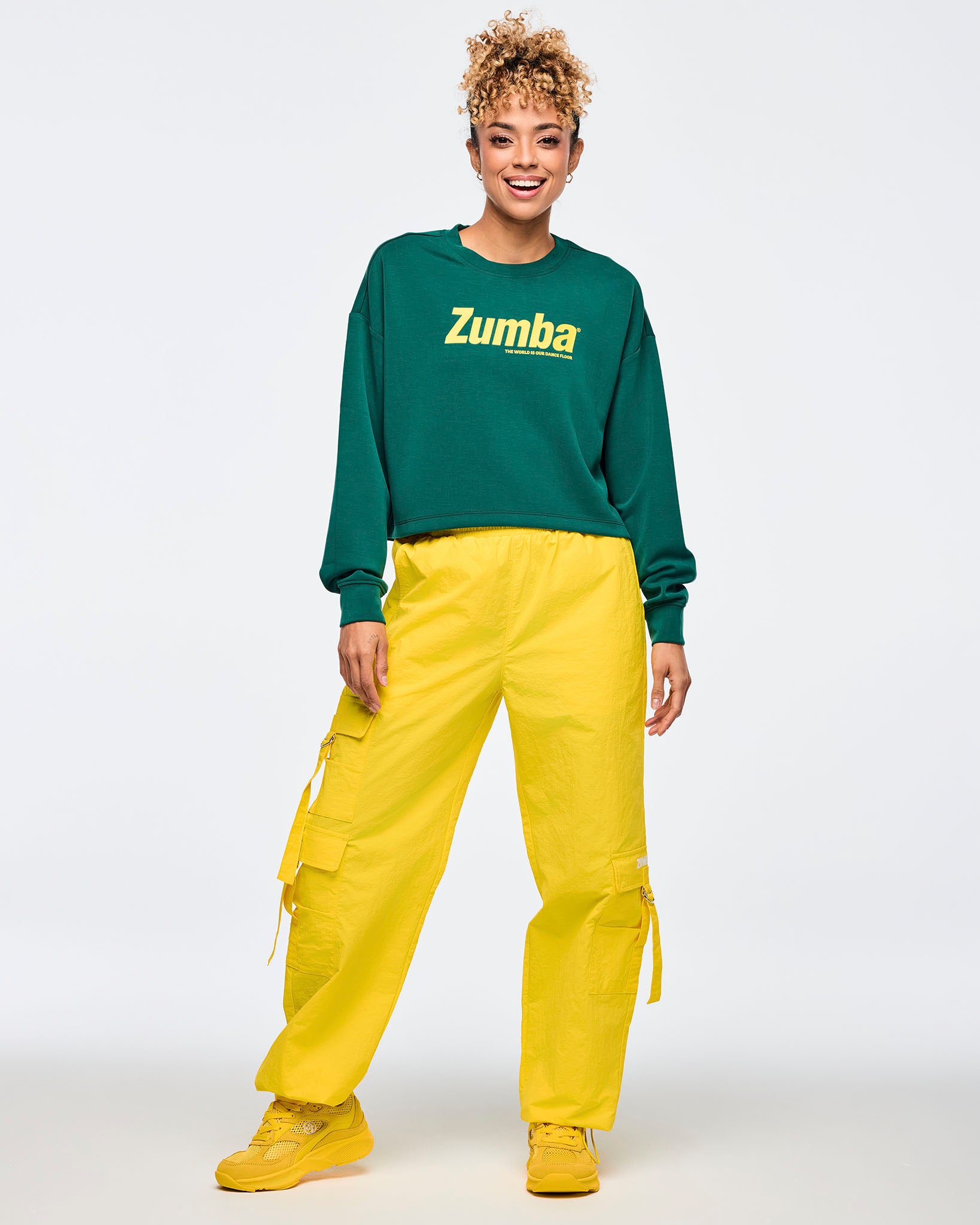 Apres Zumba Modal Long Sleeve Oversized Crop Top – Zumba Wear