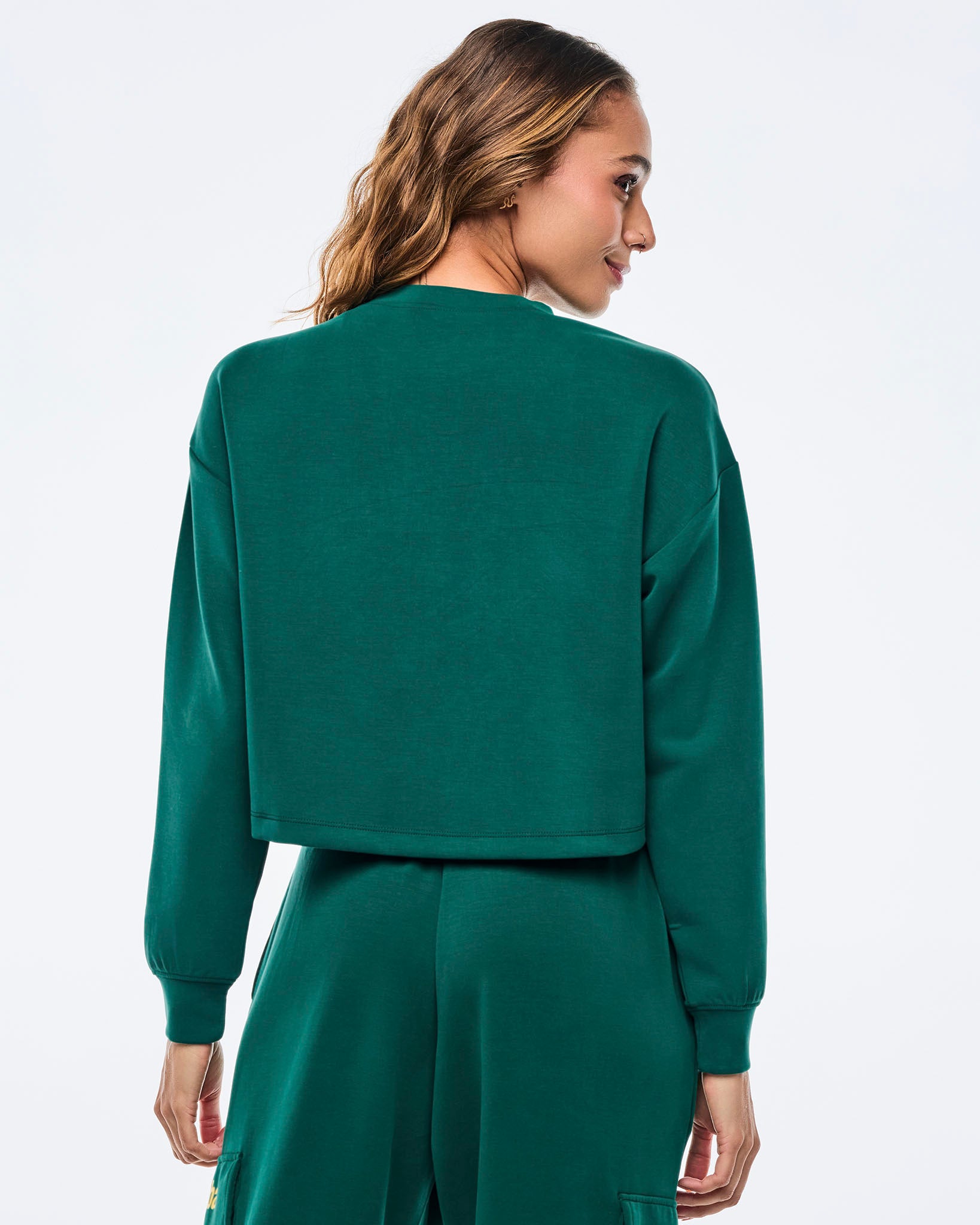 Apres Zumba Modal Long Sleeve Oversized Crop Top – Zumba