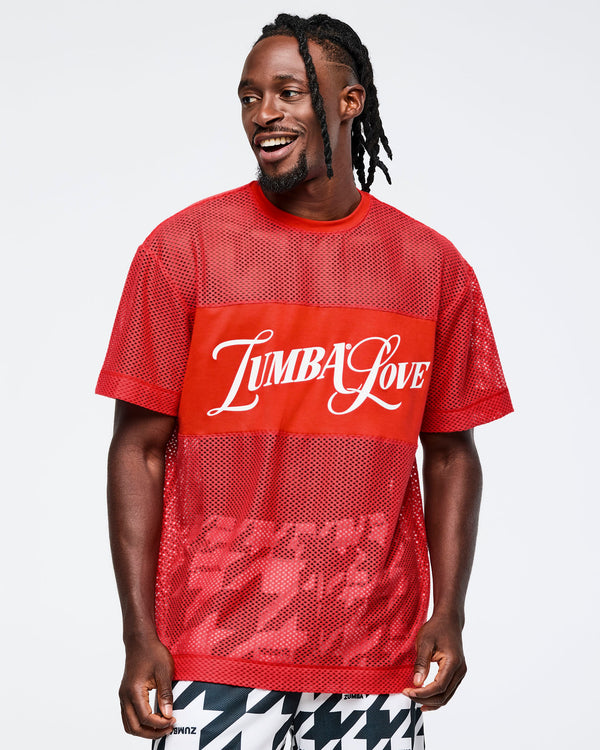 Zumba Amour Boxy Mesh Top