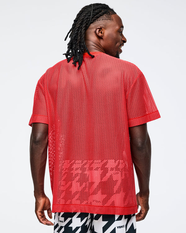 Zumba Amour Boxy Mesh Top